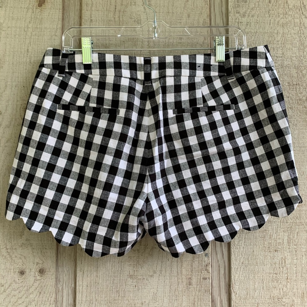 J. Crew Factory Linen-Cotton Scalloped Shorts - Picture 6 of 8